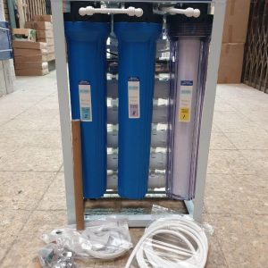 multiple stage water filtration system with UV