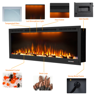 Luxstar 42 Inches Smart Electric Fireplace with APP